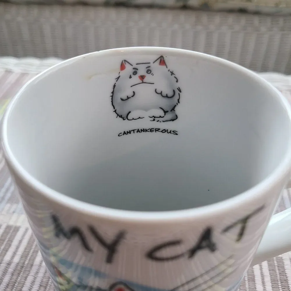 Contented Pets Cat Lover's Fine Porcelain Coffee Tea Cup Mug Rayware Vintage